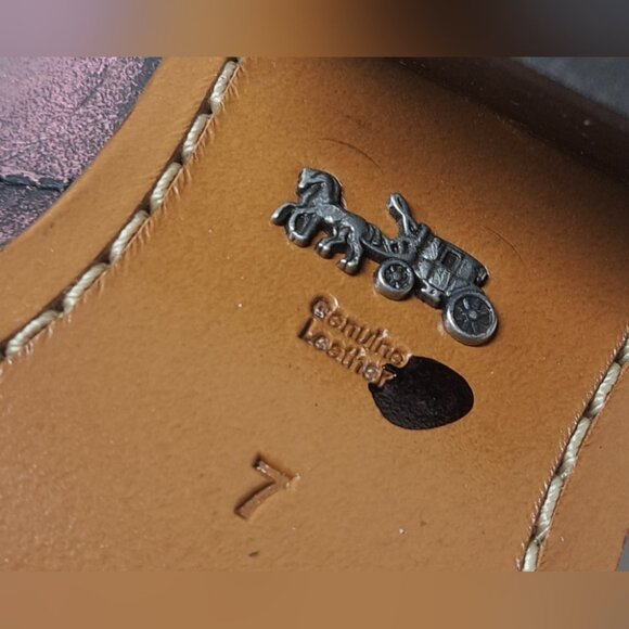 NEW Coach Womens Cut Out Western Creeper Boots Bootie Metallic Purple Size 7 'US - Picture 14 of 14